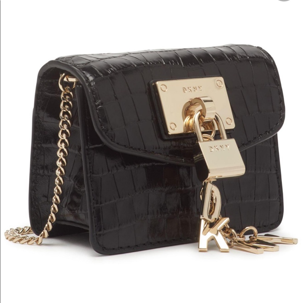 DKNY Elissa Micro Mini purse with gold chain